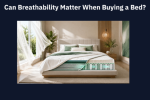 Breathable mattress with ventilated layers and pocket springs in a bright, airy bedroom with natural airflow.